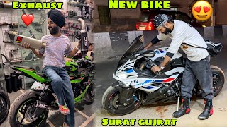 Finally SURAT Gujrat jane ke liye full taiyaar 😍 New Bike ke liye Exhaust bhi aa gya ❤️Big Surprise [upl. by Daffy]