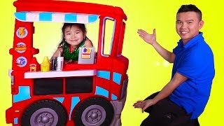 Jannie Pretend Play with Food Truck Kitchen Toyset [upl. by Thorny243]