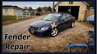 2006 Nissan Altima Fender Repair [upl. by Aydiv]