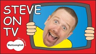 Surprise Steve and Maggie on TV for Children  EFL Story Time for Kids  Funny Wow English TV [upl. by Thirzi389]