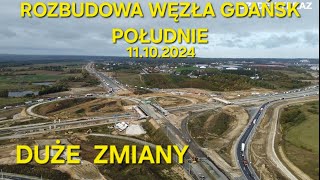 ROZBUDOWA WĘZŁA GDAŃSK POŁUDNIE  DUŻE ZMIANY 11102024 [upl. by Jacky436]