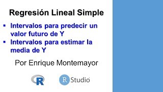 Predicción por intervalo de un valor futuro de Y y estimación por intervalo de la media de Y [upl. by Haag917]