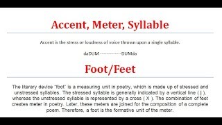 Accent Foot Feet Meter। বাংলা লেকচার  What is Accent Figure of Speech  Literary Terms [upl. by Eirhtug]