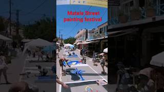 Matala Street painting festival kreta shortvideo crete beach shorts matala [upl. by Slosberg]