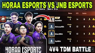 Horaa Esports vs JNB Esports 4v4 TDM Battle  Quarter Final of TDM Tournament  Clash with kvn [upl. by Hellene]