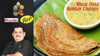 Venkatesh Bhat makes Wheat Dosa amp Bombay Chutney  கோதுமை தோசை  bombay சட்னி recipe  godhumai dosa [upl. by Girardi]