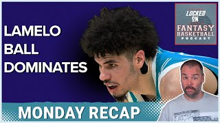 NBA Fantasy Basketball Monday Recap LaMelo Ball Upsets celtics nba [upl. by Ori454]