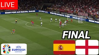 LIVE🔴Spanien vs England FINALE  UEFA EURO 2024  LiveSpielvorhersagen  eFootball 21 [upl. by Ahsitruc]