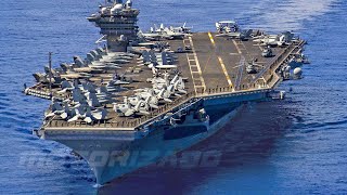 Super Aircraft Carrier • Powerful USS Carl Vinson in Action [upl. by Anirehc]