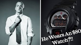 Eminems Watch Collection  What Watches Does He Wear Rolex GShock AP [upl. by Lynna]