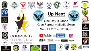 PSCA  Round 3  B Grade Glen Forrest v Middle Swan [upl. by Ytsur]