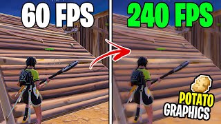 How to Get Potato Graphics in Fortnite Max FPS  0 Input Delay On Any GPU [upl. by Anaes]