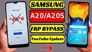 Samsung Galaxy A20A20S FRP Bypass Without PC  Fix YouTube Update  Google Account Unlock 2024 [upl. by Alios]