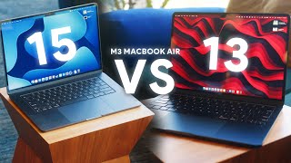 M3 MacBook Air 13quot vs 15quot Review  Don’t choose WRONG [upl. by Arretal516]