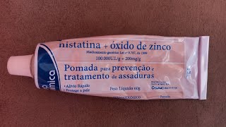 POMADA NISTATINA  ÓXIDO DE ZINCOCLAREIA O ROSTO MELASMA E TIRA AS ESPINHAS [upl. by Ainav]