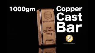 1000gm Germania Mint Copper Cast Bar [upl. by Atekin]