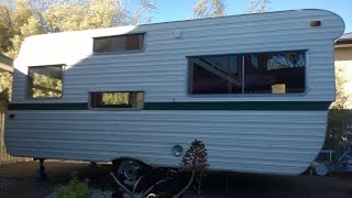 Part 1 1969 Millard 16ft Caravan  Front Interior Wall Renovation [upl. by Ativoj]