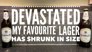 Devastated Krombacher Pils Has Suffered Shrinkflation 660ml Bottle To 500ml Bottle  Krombacher Pils [upl. by Bent]