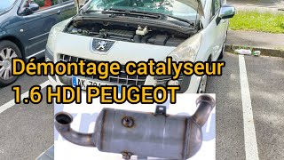 démontage FAP catalyseur 16 HDI PEUGEOT 3008 filtre à particules [upl. by Marco]