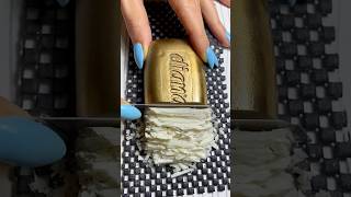 Carving dry gold dyed soap on the table asmrsoap oddlysatisfying satisfying [upl. by Idihsar229]