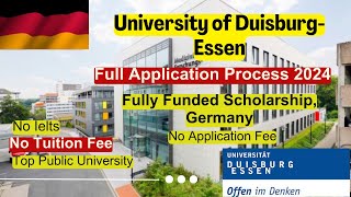 🎓 How to Apply for MSc at University of DuisburgEssen Germany  No Tuition No Application Fees 🌍 [upl. by Corydon]