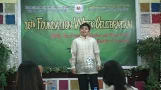 Edward Coquilla  Champion IPSR Talumpati contest [upl. by Warner]