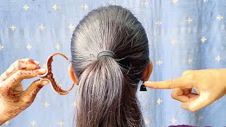 Clutcher🌟 Bun Juda Hairstyle For Girl Medium Hair \ Very Easy Bun Hair Style Girl \ Women Hairstyle [upl. by Yniatirb498]