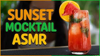 🍊🍉YOU Cant MISS this Watermelon Orange Sunset Mocktail 🍉🍊  ASMR Mocktail [upl. by Pompei]