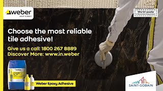 Best epoxy tile adhesive  Weber Epoxy Adhesive [upl. by Eichman]