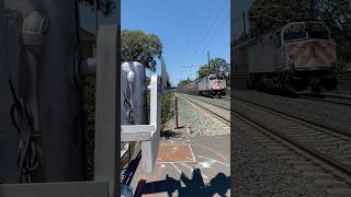 Caltrain F40 shoves train into Menlo Park [upl. by Towbin]