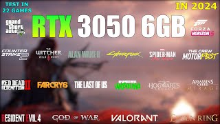 RTX 3050 6GB Laptop  Test in 22 Games in 2024  RTX 3050 Gaming Test [upl. by Fontes783]