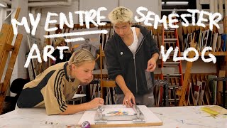 my entire semester in art school ⭐️ the ultimate art studio vlog [upl. by Storer]