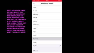 HOW TO CHANGE INDIVIDUAL NOTIFICATION SOUNDS IN VIBER APP IOS [upl. by Ahsoyek]