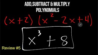 AddSubtractMultiply Polynomials  Free Online Review for Entrance Exam 5 [upl. by Adikram]