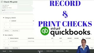 Record amp print checks in QuickBooks Online 2022 [upl. by Leuamme495]