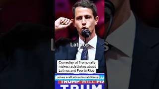 As Trump courts their vote comedian at his rally makes racist jokes harris trump election [upl. by Irrok945]