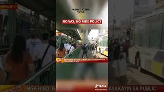 No Vax No Ride policy sa Metro Manila  ABSCBN News [upl. by Ezar]