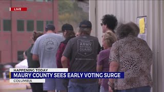 Maury County sees surge in early voting [upl. by Nirehtak848]