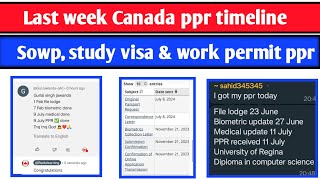 Last week important ppr timeline Todays ppr request timeline canada  Latest Canada PPR [upl. by Ardnekal]