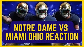 REACTION☘️Notre Dame vs Miami Ohio [upl. by Llerret98]