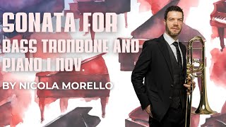 Sonata n 1 I mov for bass trombone and piano  composer Nicola Morello  WORLD PREMIERE [upl. by Delcina718]