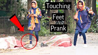 Touching Cute Girls Feet Prank ThatWasCrazy [upl. by Imorej326]