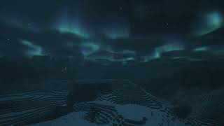 ❄️ 💨Minecraft Aurora Borealis Mountains Ambience wC418 Music 💨 ❄️ [upl. by Quin]