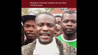 Machakos University students riot over lack of HELB funds [upl. by Aney]