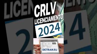 Licenciamento anual 2024  RJ [upl. by Cordeelia]