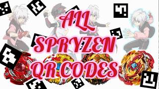 ALL SPRYZEN QR CODE  Beyblade Burst App [upl. by Amzaj]