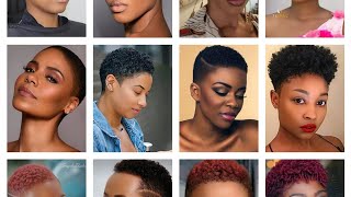 BEAUTIFUL NATURAL SHORTCUT HAIRSTYLES FOR BLACK WOMEN [upl. by Ahsinert724]