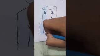 Simple marshmallow drawing Art You Tube shorts [upl. by Hilly677]