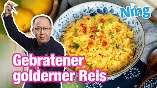 Schnell und einfach kochen Gebratener goldener Reis [upl. by Mario]