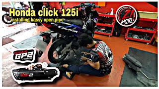 Honda Click 125i exhaust Soundcheck  Villain Gp2  Zero OneMoto  Renzo Tv [upl. by Einnalem349]